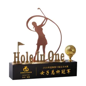 Thiết kế mới lỗ trong một pha lê giải thưởng danh hiệu golfer tượng thể thao giải thưởng danh hiệu