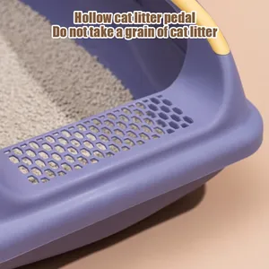 Boîte anti-fissuration, design élégant pour les toilettes, plastique durable, bac à litière pour chat respectueux de l'environnement - Product Image 6