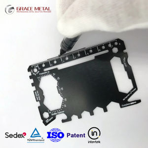 46 में 1 मल्टी टूल क्रेडिट कार्ड उत्तरजीविता पॉकेट वॉलेट आकार अनुकूलन योग्य मल्टीटाऊन धातु कार्ड बोतल सलामी बल्लेबाज मल्टी-टूल चाकू - Product Image 1