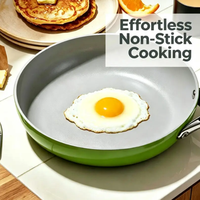 Ensemble de casseroles et poêles en aluminium moulé sous pression de qualité supérieure avec revêtement antiadhésif en céramique pour la cuisine à domicile