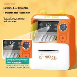 Hucha inteligente para niños con reconocimiento facial simulado Roll-in automático y <span class=keywords><strong>caja</strong></span> <span class=keywords><strong>de</strong></span> contraseña hecha <span class=keywords><strong>de</strong></span> plástico duradero - Product Image 2