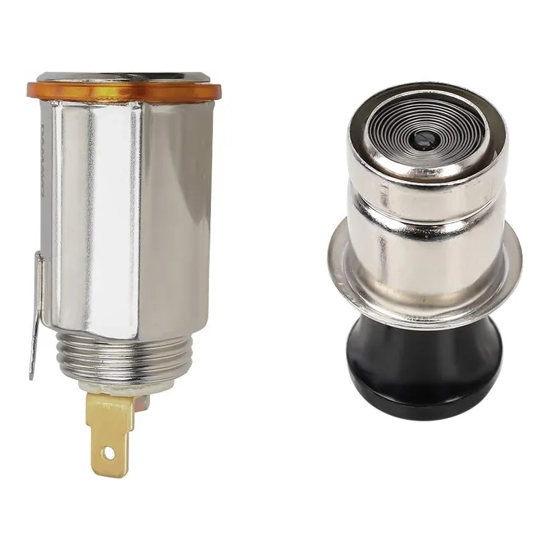 AUCELI Pulsante Accendisigari Auto 12V In Lega Di Alluminio - Stile EJECT, Nitro O Missili - Ricambio Universale Accessorio Auto - 5