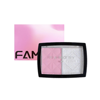 Palette de fard à joues et d'enlumineur 2 en 1 à haute pigmentation, fard à joues rose mat, enlumineur scintillant, cosmétiques, étiquette privée, logo personnalisé, vente en gros