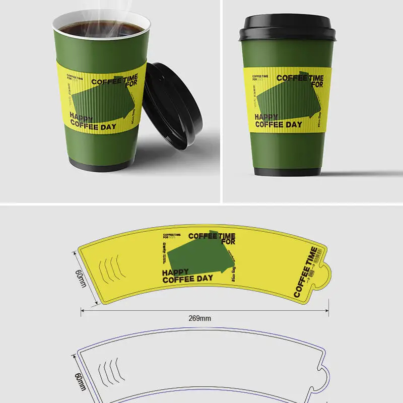 Manufacturer Printed Paper Cup Sleeve for