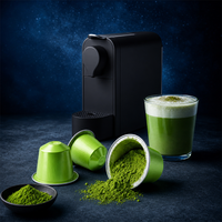 Capsules de Matcha Latte Crémeux et Onctueux à la Vanille Classique, Dosettes de Thé Vert, Machine à Expresso Monodose, Marque Privée