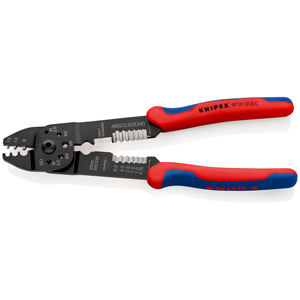 คีมย้ำสายไฟ KNIPEX 97 21 215 C ด้ามจับหลายชิ้นส่วนเคลือบสีดำ 230 มม. - Product Image 2