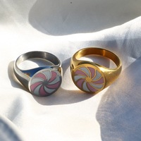 Bague de fiançailles classique en acier inoxydable style doux avec placage argent/or 18 carats, design en forme d'aile de petite taille - Future Angel