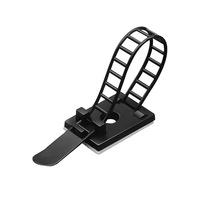 Pince de câble réglable en nylon Organisateur de câble en plastique avec pinces de câble adhésives