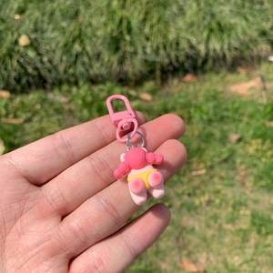 Porte-clés pendentif pour sac d'école, motif pêche <span class=keywords><strong>RAI</strong></span>, style 'Hip Girl', mignon, créatif, personnalisé, cadeau, ornements suspendus pour influenceurs - Product Image 3