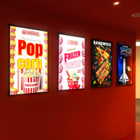 Cadres d'affichage LED personnalisés en gros A4/A3/A2/A1, panneaux de menu, boîtes lumineuses publicitaires fines, boîtes lumineuses LED