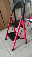 Échelle domestique multifonctionnelle pliable en acier à 2/3/4/5/6 marches avec main courante, portable et sécurisée