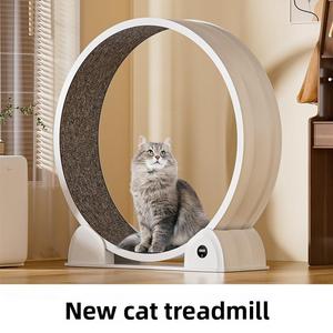 Roue de tapis roulant interactive pour chat, silencieuse, manuelle, pour la maison, avec fonction d'entraînement à la course, tapis roulant pour animaux de compagnie, chat, chien - Product Image 1