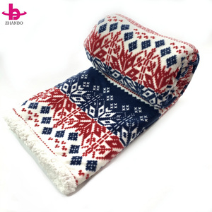 Factory Wholesale Custom Design Thick Double Side Luxury Colorful Coral Fleece Sherpa Throw Blanket - Product Image 2