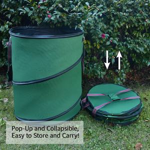 Sac à déchets de jardin Vertak 156L, sac à feuilles, bac à compost pliable en Oxford, poubelle de jardin pliable pour le recyclage - Product Image 4