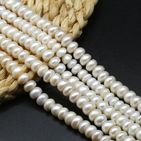 Rondelles blanches en forme de perles d'eau douce, 6-9-10mm, perles d'eau douce, en vrac, bon rapport qualité-prix, vente d'usine