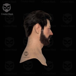 Masque masculin en silicone réaliste de qualité alimentaire pour <span class=keywords><strong>Halloween</strong></span>, Noël, cosplay, fête, carnaval, respirant et réutilisable - Product Image 3