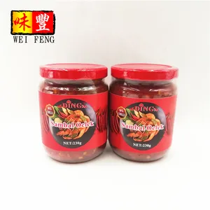 Fabbrica di certificazione HALAL 230g piccante pasta di peperoncino piccante salsa Sambal Oelek