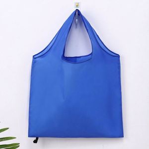 Sac de rangement portable personnalisé en polyester, pliable avec bandoulière, sac de courses réutilisable pour supermarché, pas cher - Product Image 2