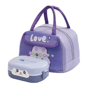 Wholesale Kids Bento Lunch <b>Box</b> <b>Plastic</b> Leak-proof Food Storage Container Double Wall 2-Compartment Lunch <b>Box</b> for School Children - Product Image 5