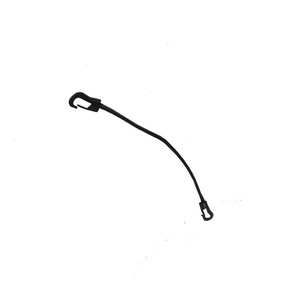 Corde élastique noire de 5 mm de diamètre, longueur 70 cm, extrémités à double crochet, cordes de maintien à usage universel - Product Image 3