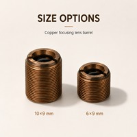 Lentille de collimation laser asphérique en cuivre ZhoNna M9x10 M9x6 avec revêtement AR pour l'alignement précis des modules de diodes optiques et projets optiques DIY