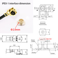 Câble coaxial RF personnalisé à double extrémité IPEX 1ère génération / IPEX 4ème génération, connecteur 1.13 / 0.81, câble de raccordement Pigtail