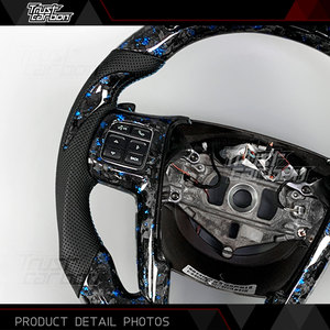 <span class=keywords><strong>Volant</strong></span> en fibre de carbone forgé sur mesure, précisément adapté aux Chrysler 200, 200S, 300, 300C 2011-2015, avec affichage intelligent des LED de régime moteur. - Product Image 4