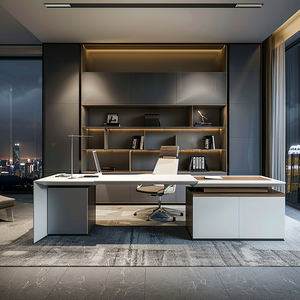 Escritorio Ejecutivo Moderno con Gabinete Lateral, Mesa de Trabajo Grande para Gerentes, para Proyectos de Diseño de Oficinas Corporativas - Product Image 4