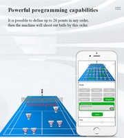 Gran oferta, máquina automática de bolas de bádminton, equipo lanzador, Robot alimentador para práctica de entrenamiento con Control remoto por aplicación