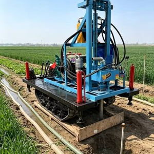 Petite plateforme de forage de puits d'eau sur chenilles pour le forage en vallée de rivière et en plaine inondée - Product Image 2