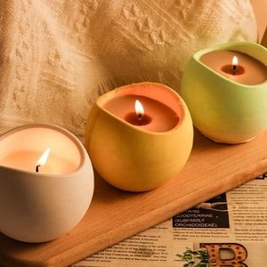 Caratte Phong Cách Bắc Âu Bê Tông Thạch Cao Nến Chủ Khuôn Cong Nhà Máy Nồi Nến Jar Silicone Khuôn Mẫu Cho Jesmonite Nhựa Thủ Công - Product Image 6