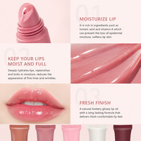 Teinte à lèvres brillante effet repulpant hydratant en gelée, couleurs vives assorties, nourrit les lèvres gercées, maquillage des lèvres personnalisé, marque privée