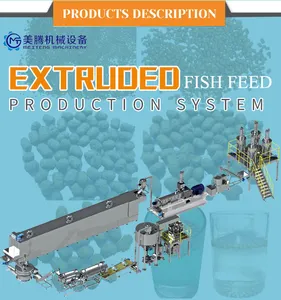 Floating Fish Feed Pellet Making Machine Manufacturing Extruder Processing Equipment Plant Line