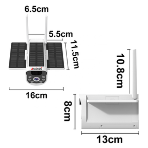 Anxinshi an ninh 3MP 2 gấp năng lượng mặt trời Máy ảnh 4G Mạng năng lượng mặt trời Bullet Pin máy ảnh - Product Image 4