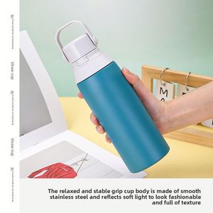 Custom Logo 500ml/750ml Stainless Steel Tumbler 304 Double Wall Vacuum Insulation Small Mouth Handle Pop-up Lid <b>Bowling</b> Design - Product Image 3