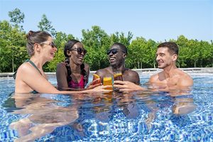 <span class=keywords><strong>Bestway</strong></span> 56946 4,88x3,05x1,07 m Escalera de marco de piscina portátil para exteriores-Piscina de plástico ovalada equipada para deportes acuáticos para adultos - Product Image 5