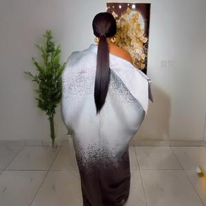 Abiti africani per abiti eleganti da donna in tessuto Jacquard abiti e abiti lunghi africani indossano un velo nigeria - Product Image 5
