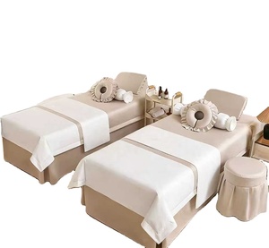 Ensemble de literie de luxe quatre pièces style minimaliste moderne pour salon de beauté, idéal pour la thérapie de la tête et le massage. - Product Image 6