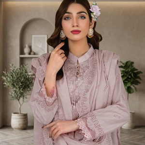 Costumes d'été pakistanais en coton/pelouse pour femmes robe brodée chandails pour femmes de grande taille - Product Image 3