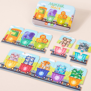 Jeu de société éducatif numérique transfrontalier en <span class=keywords><strong>bois</strong></span> pour enfants : Puzzle d'association de l'alphabet et des animaux pour l'éveil précoce - Product Image 3