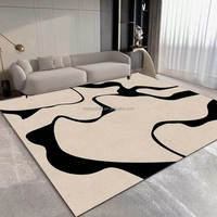 Tapis en velours cristal imitation cachemire, style Europe du Nord, antidérapant, imperméable et lavable, pour salon et chambre.