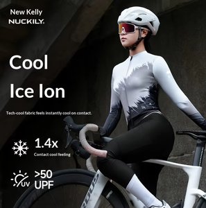 Maillot de cyclisme sublimé NUCKILY <span class=keywords><strong>pour</strong></span> <span class=keywords><strong>femme</strong></span> adulte, respirant, coupe ajustée, manches longues, en soie de lait, <span class=keywords><strong>pour</strong></span> le cyclisme sur route, printemps/automne - Product Image 6