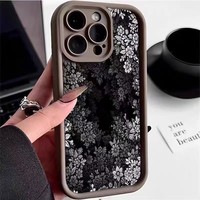 Coque de Téléphone Luxe à Motif Feuillage Sakura pour iPhone 17 16 15 14 13 12 11 X XR Xs SE2 SE 8 7 Plus Pro Max Mini en Silicone