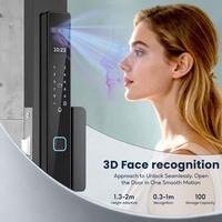 Cerradura Inteligente Auvinx OEM ODM con Reconocimiento Facial, Huella Digital y Contraseña, Resistente al Agua, Diseño Delgado, Compatible con Tuya Smart