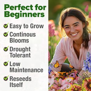 Home Grown 2oz Premium Monarch Butterfly Wildflower Mix 20000 Non-GMO Milkweed Flor a granel para jardines - Product Image 4