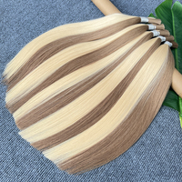 12A Extensions de cheveux doublement étirés Cabello 100 naturel Humano européen russe brut en vrac cheveux humains pour le tressage