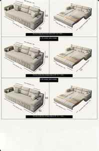 Divano Letto Moderno Multifunzione Pieghevole per Soggiorno, Uso Domestico e Commerciale - Product Image 6