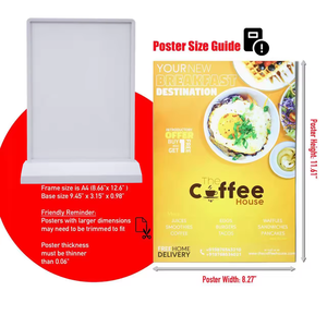 Double Sided <b>Table</b> Top LED Light Box Two-side Illuminated Light Stand Mall Booth Cosmetic Counter Display Sign - Product Image 6