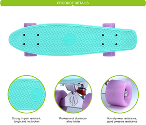 <span class=keywords><strong>Longboard</strong></span> complet transparent rouge clair 22 pouces, mini skateboard rétro, <span class=keywords><strong>longboard</strong></span> cruiser old school - Product Image 5