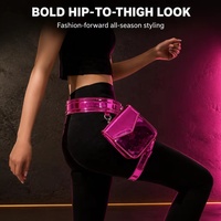 Sac de cuisse populaire en similicuir PU pour femme, petit sac banane portable à fermeture éclair, sacoche de taille pour femme